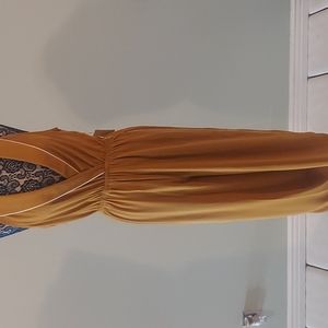 Mustard vneck jumpsuit